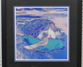 9022 - Sea Turtle Giclee by Andy Warhol 22 x 22