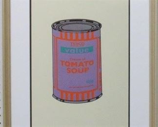 9026 - Tomato Soup Can by Graffiti Artist Banksy 20 x 27 1/2