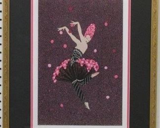 9031 - Rose Dancer Fashion Print by Erte 19 x 25