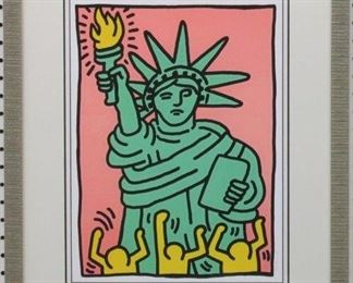 9034 - Liberty Giclee by Keith Haring 18 1/2 x 23