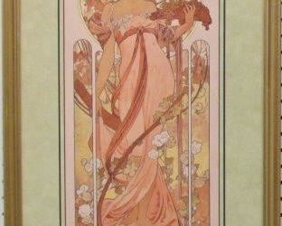 9037 - Champagne White Star by Alphonse Mucha 17 x 33
