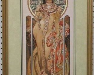 9038 - Imperial White Star by Alphonse Mucha 17 x 33