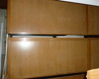 Mid-century modern cabinets (2 with sliding doors)