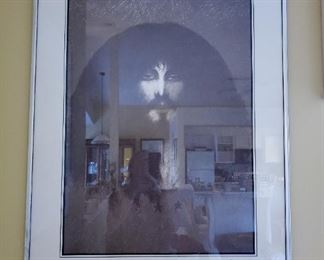Ramon Santiago "Environment Gallery" framed print signed 1982