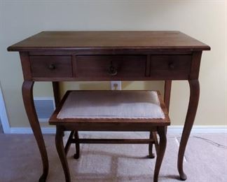 Antique desk/table w/ bench