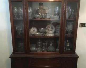 Vintage Bassett China Cabinet/Hutch . Vintage & Antique Glassware 