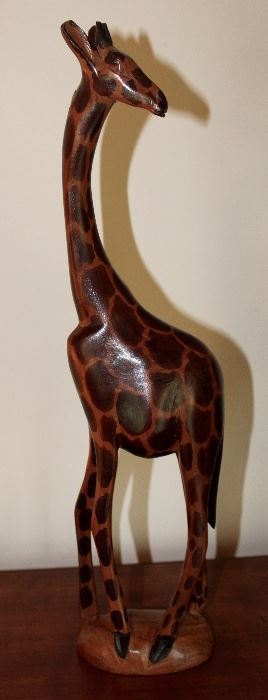 Kenyan Hand Carved Giraffe