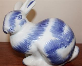 Blue and White Bunny