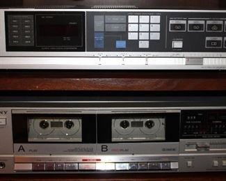 Vintage Sony Receiver and Tape Deck