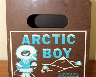Vintage Arctic Boy Fishing Tackle Sled