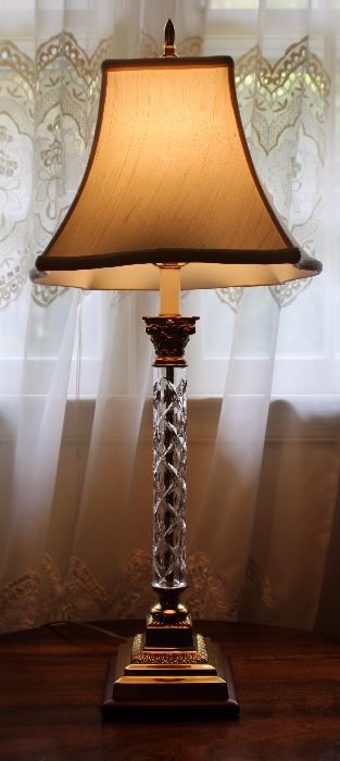 Brass And Glass Lamp