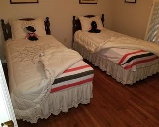Nice Hardwood Twin Beds