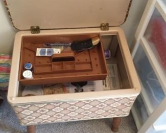 Sewing stool -  inside view 