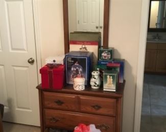 Small dresser with tall mirror