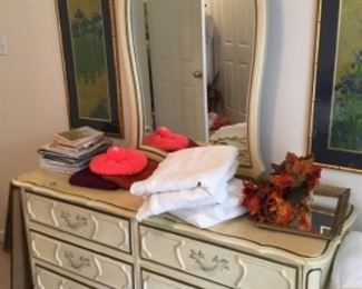 Large White /gold trim dresser