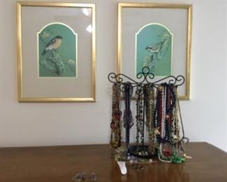 Necklaces - costume & bird pictures