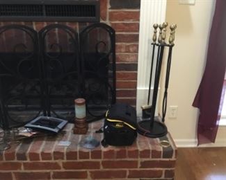 Fireplace screen & tools