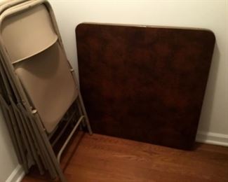 Card table and 4 chairs