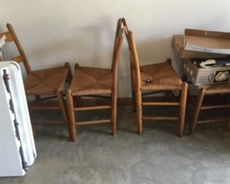 Garage - 4 cane bottom chairs