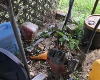 Outside behind the Shop 