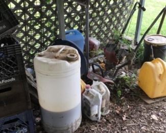 Outside behind the Shop 