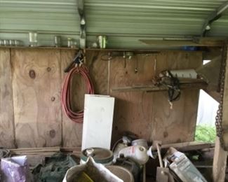 Outside behind the Shop 