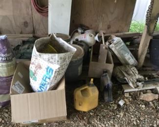 Outside behind the Shop 