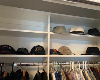 Men’s clothing and hats