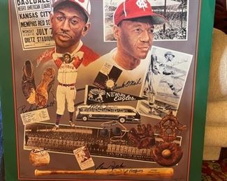 Collectables Negro Leagues Baseball Poster  Signed