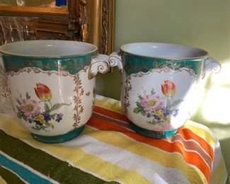 Vintage Porcelain planter pots $50 each.