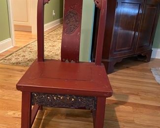 Antique Chinese chair. Asking $90.
