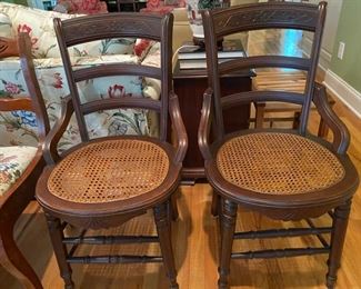 Vintage Cane chairs circa 1940 Asking $200