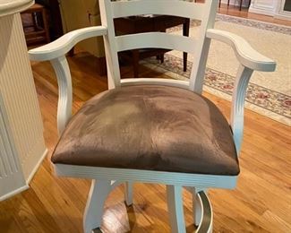 Pair of counter stools;a 41"Hx14W chair height 25"H