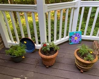 Clay planters $25 Each