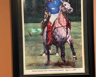 Aiken Polo Art 331"x25" Framed $125