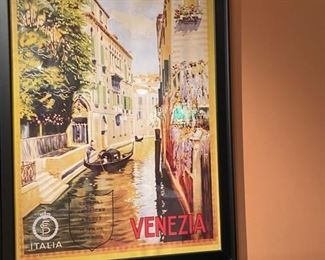 Framed travel poster 27.5x39.5 Asking $50