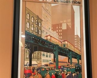 Framed travel poster 27.5x39.5 Asking $50