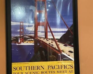 Framed travel poster 27.5x39.5 Asking $50