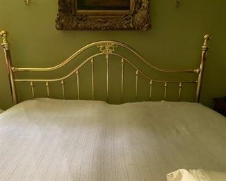 King brass head & foot board. Mattress not included.Asking $400