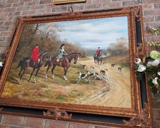 High end Oil Painting,  Hunt Scene 