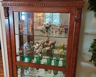 Tall display cabinet, touch 3 way light 