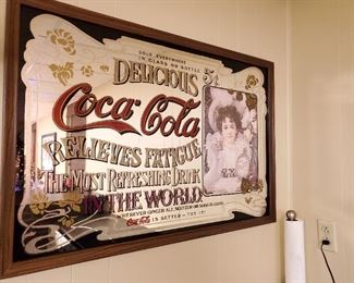 70s coca cola mirror 