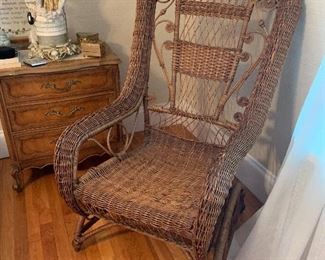 Beautiful old wicker chair in good shape