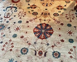 Peshawar wool oriental rug 9’ x 12’6” made in India 
