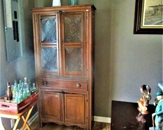 Antique pie safe and cupboard.