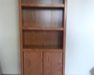 Bookcase Sauder Furniture Matching Pr. Available             3  Open Shelves + 2 Shelves behind Hinged Doors           
12" D X 29"W X 72" T