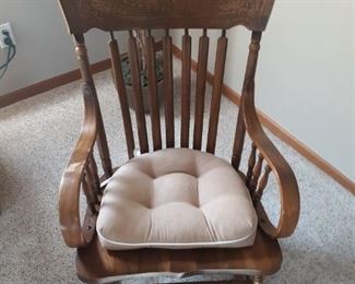Oak Rocking Chair 24"W X 39"T