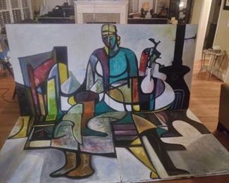 10 Foot by 10 foot original in 4 panels on canvas artist signed $50,000.00