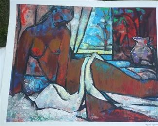 "Ascending Nude" estate signed giclee $600.00