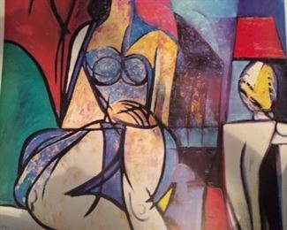 "Sitting Nude" estate signed open edition $100.00